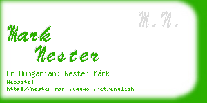 mark nester business card